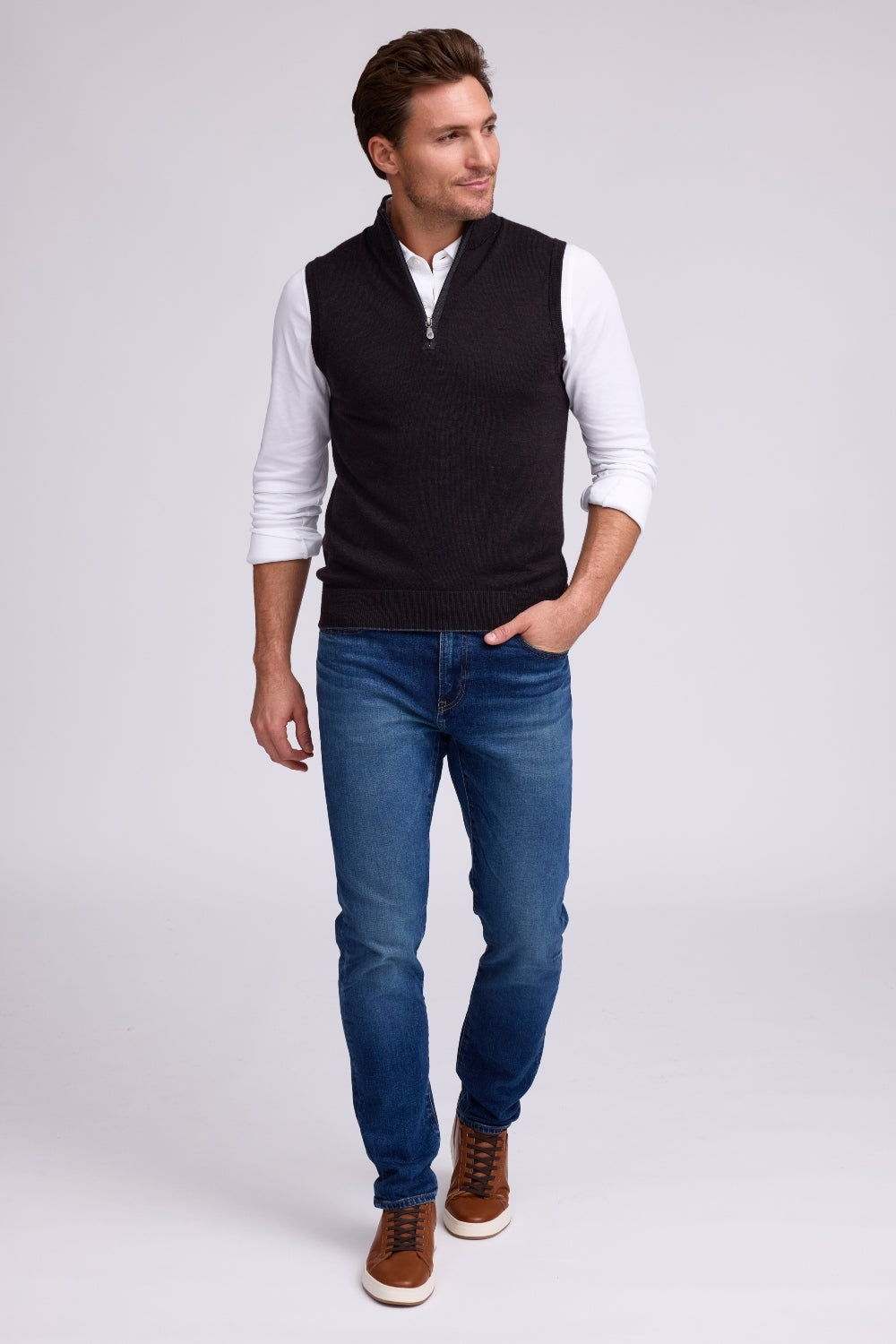 Raffi 'The Byron' 1/4 Zip Vest