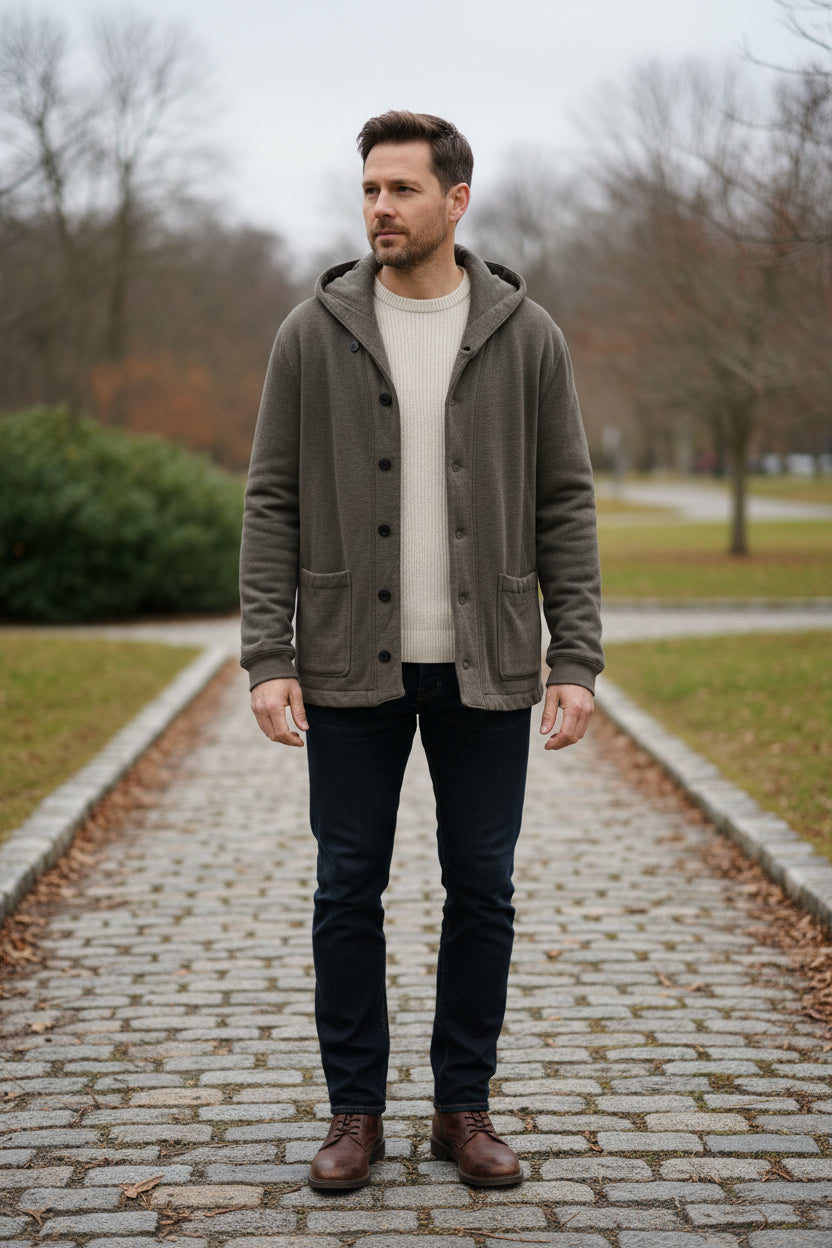 Dunlap Waffle Lined Shawl Cardigan