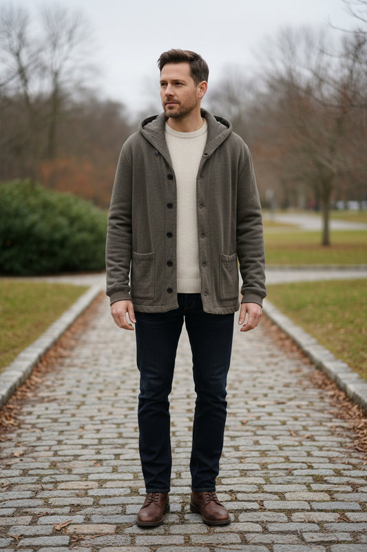 Dunlap Waffle Lined Shawl Cardigan
