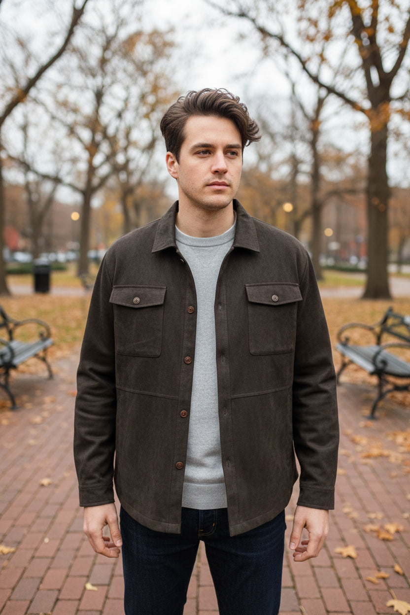Suede Shirt Jacket