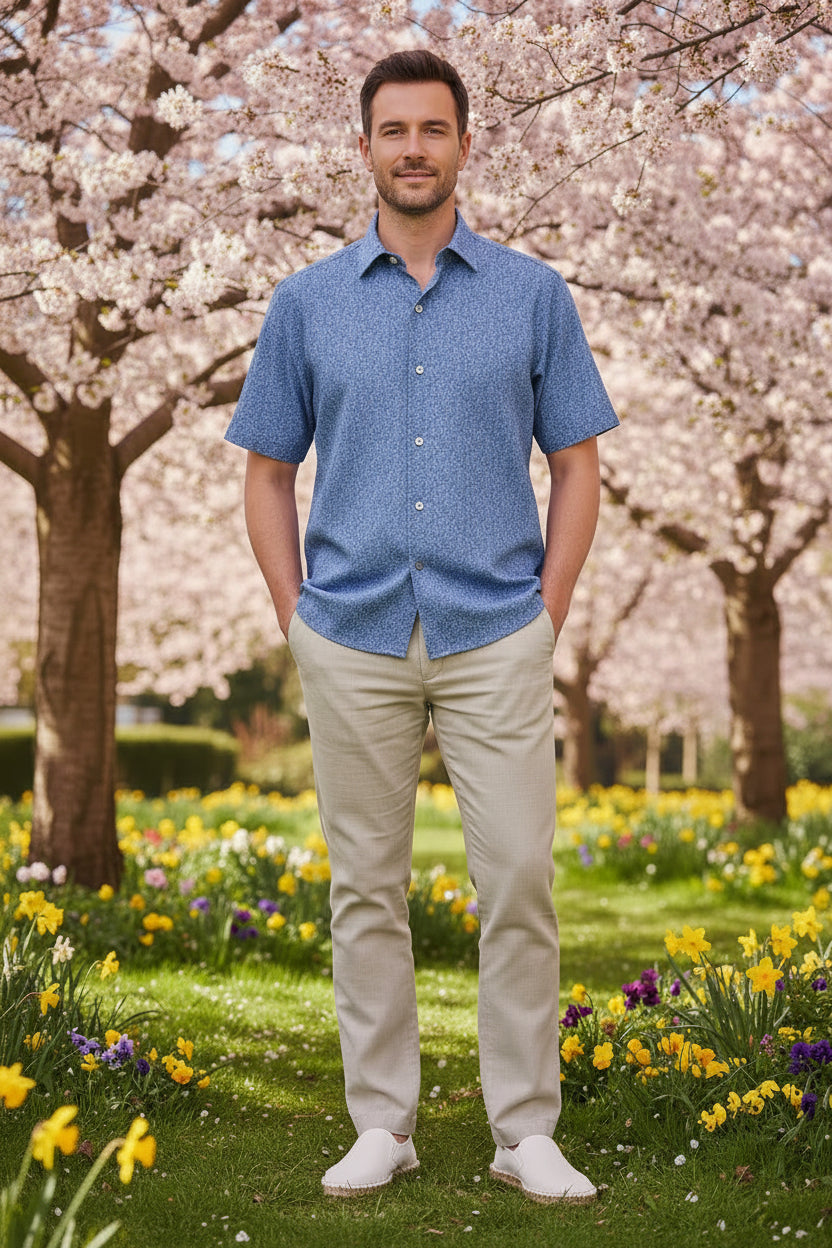 David Donahue Short Sleeve Button Down Shirts