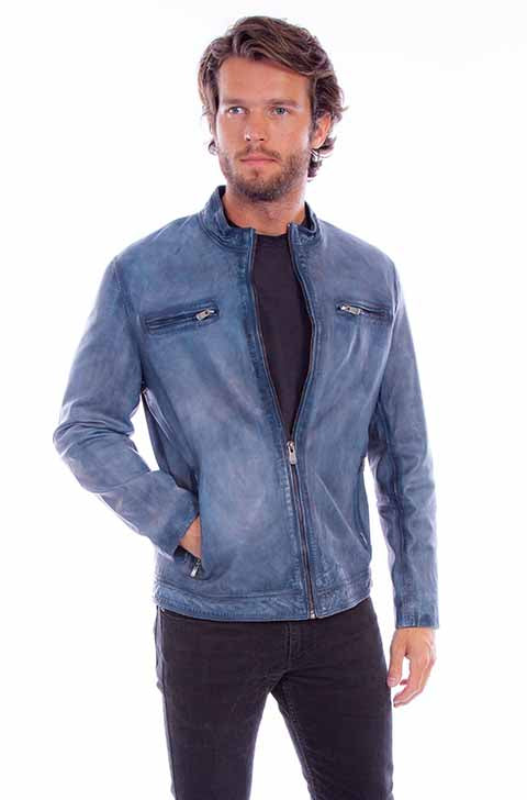 Scully 2040 Leather Jacket Distressed Windbreaker