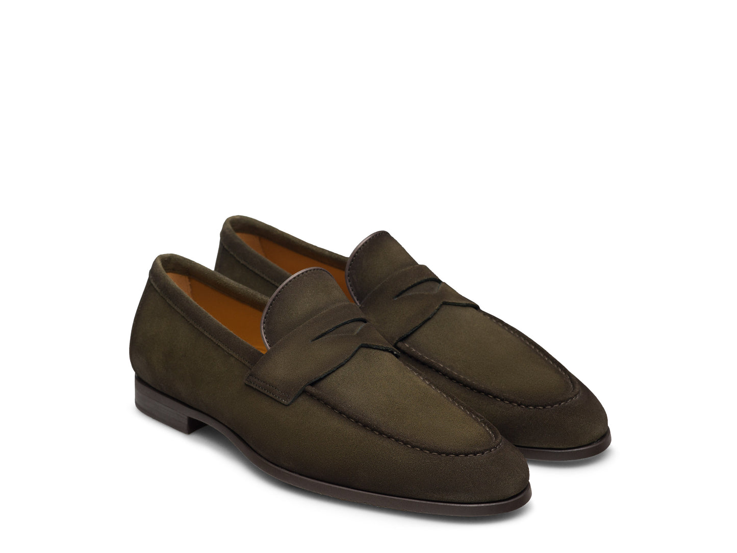 Magnanni Diezma II Green Suede Penny Loafers