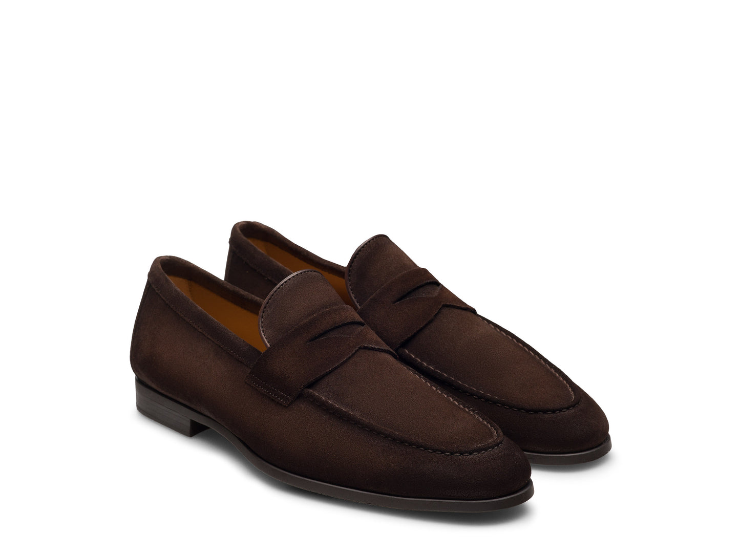 Magnanni Diezma II Midbrown Suede Penny Loafers