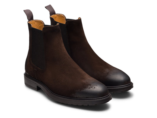 Magnanni Atlas Chelsea Waxed Midbrown Suede Chelsea Boots