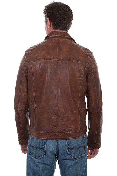 Scully 727 Front Leather Jacket Washed Lamb