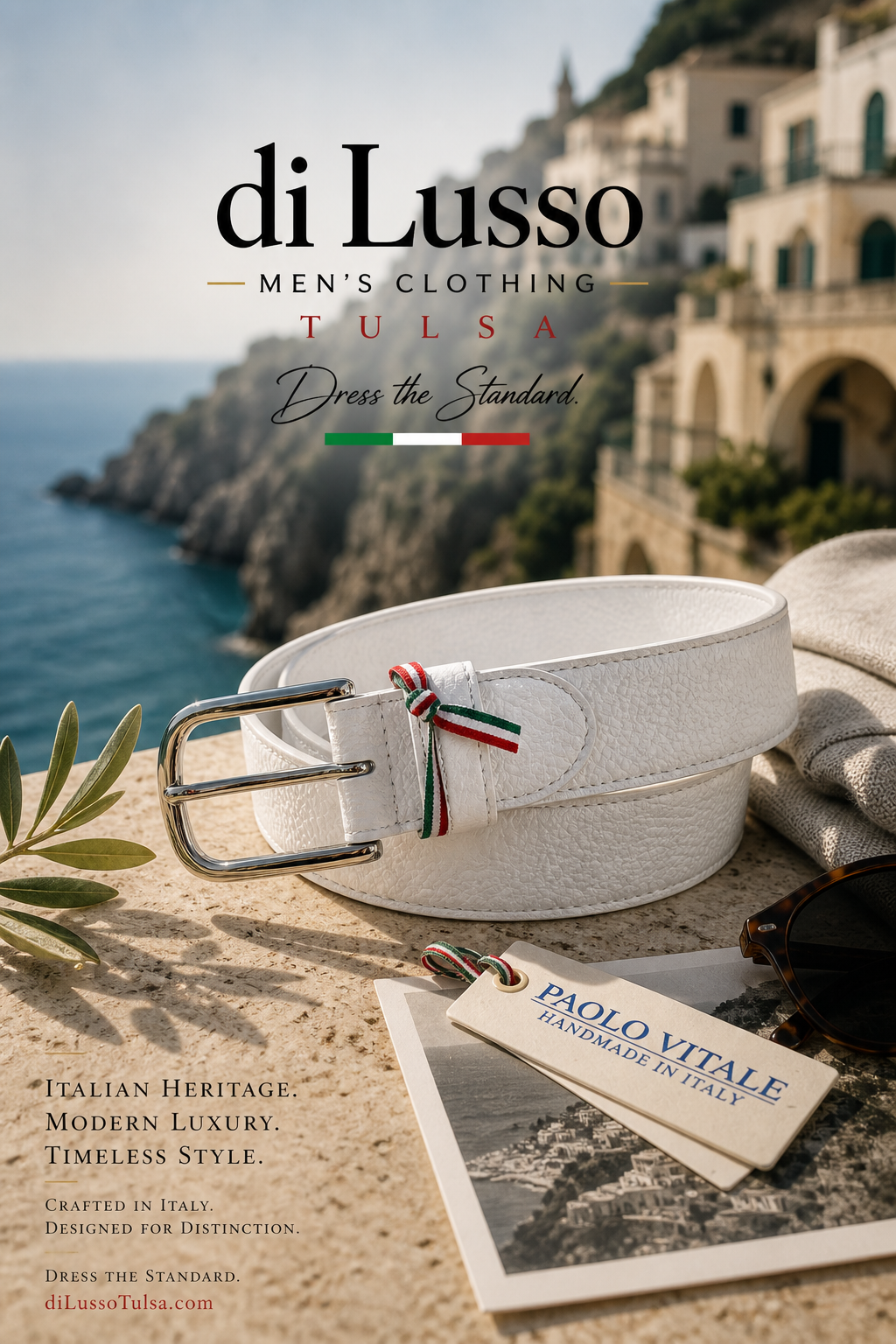 Paolo Vitale Handcrafted Pebble Grain Belts Cut to Order