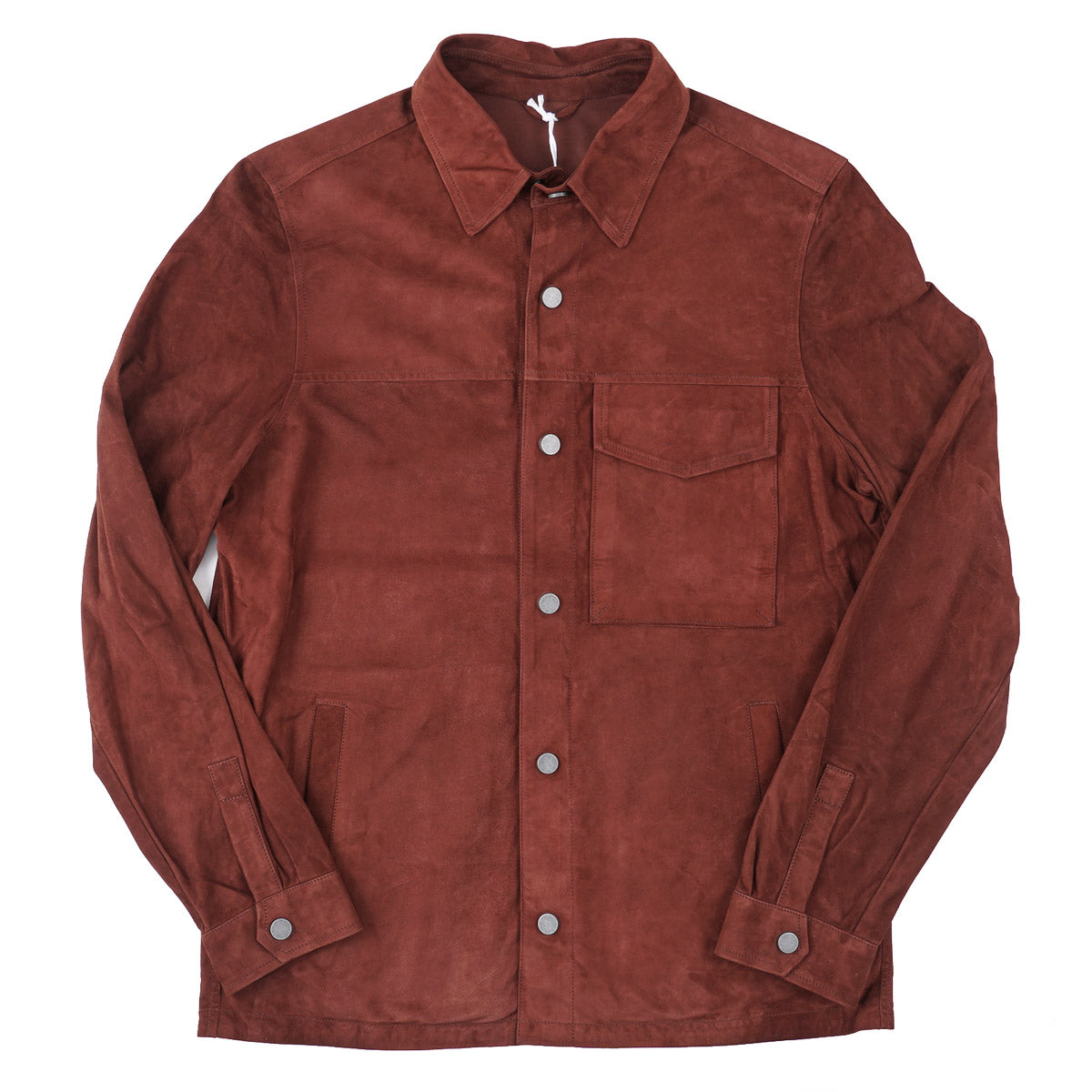 Manto Lightweight Nappa Lambskin Suede Shirt-Jacket L (Eu 54) NWT Overshirt