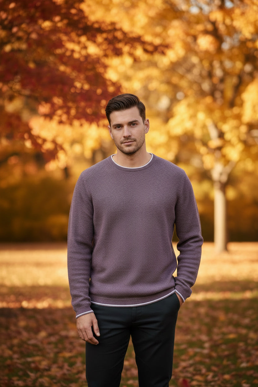 Raffi Crewneck LS Waffleknit Sweater