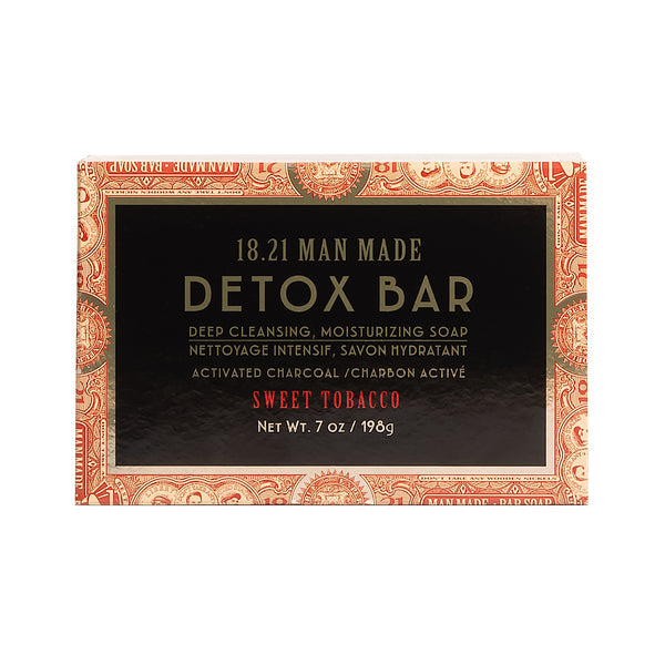 Man Made Detox Bar Soap with Charcoal & Sweet Tobacco Scent