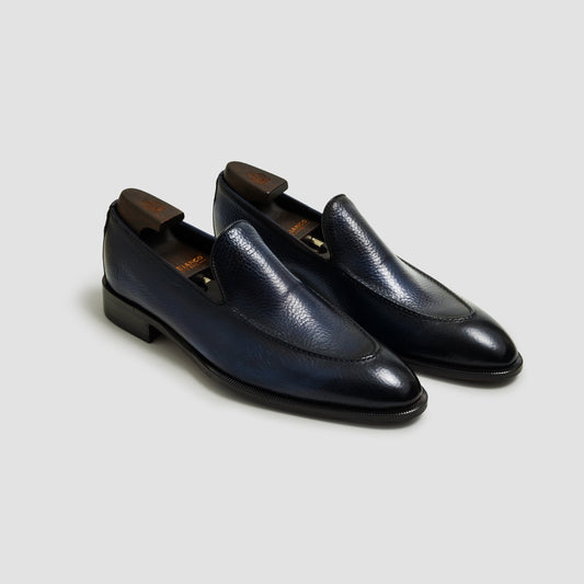 Scarpa Di Bianco Istria Bottelato Tondo Navy Blue NWB