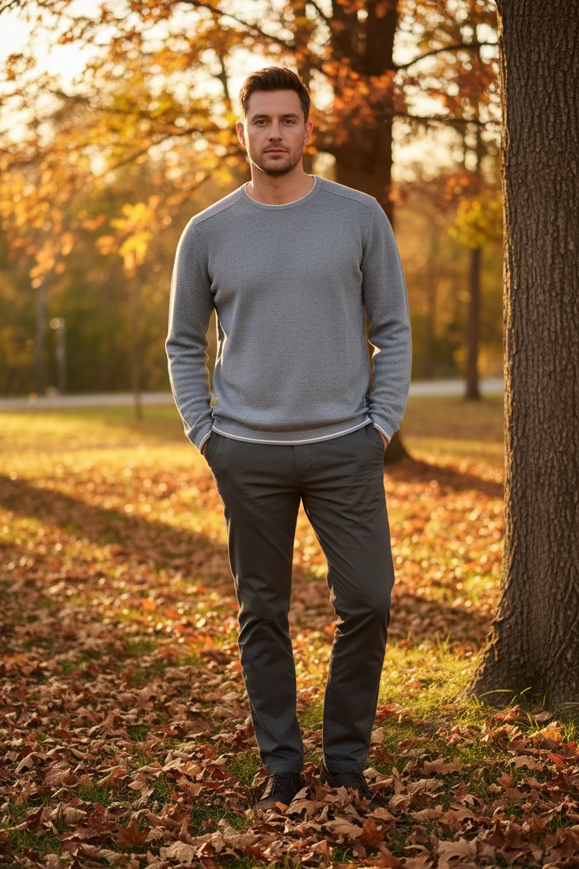 Raffi Crewneck LS Waffleknit Sweater