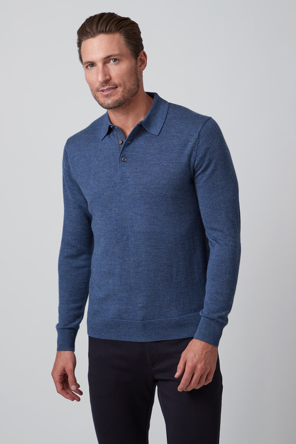 Raffi 'The Logan' 3-Button LS Polo Sweater