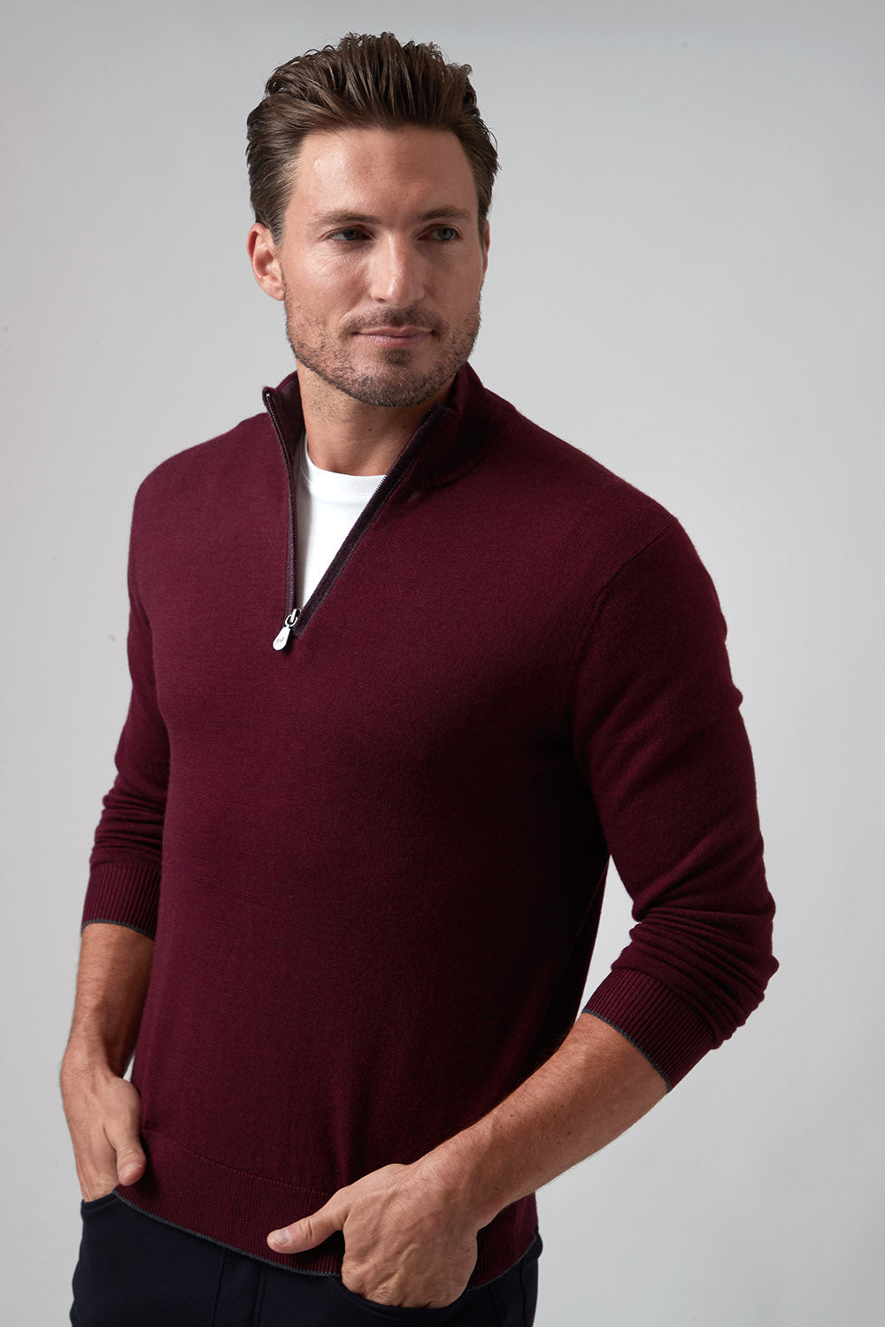Raffi 'The Palmer' 1/4 Zip LS Sweater