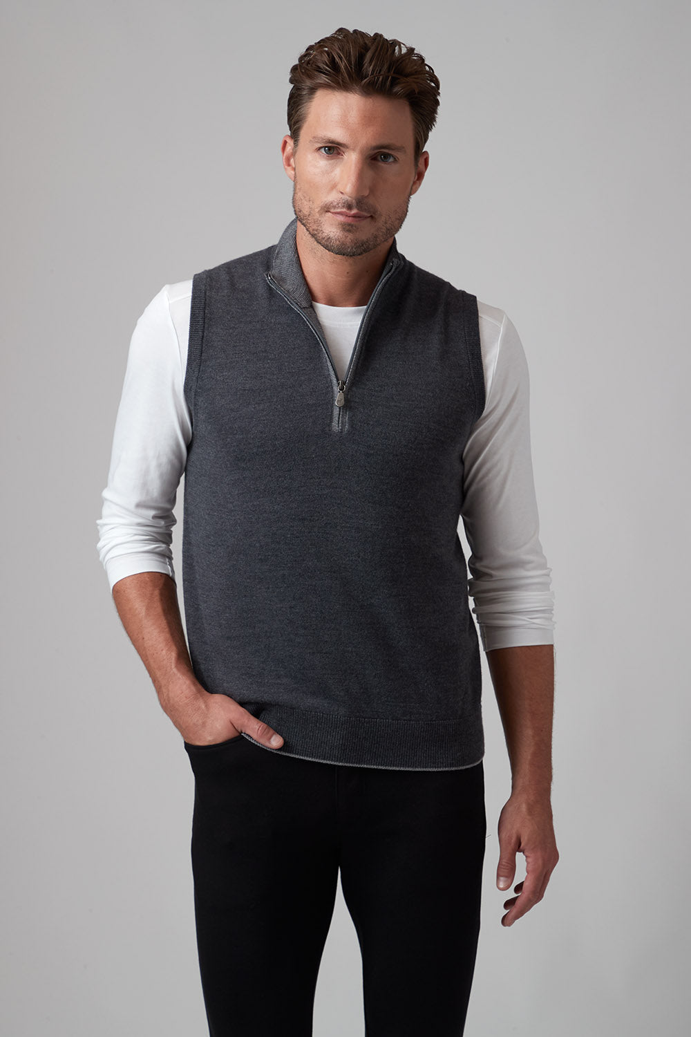 Raffi 'The Byron' 1/4 Zip Vest