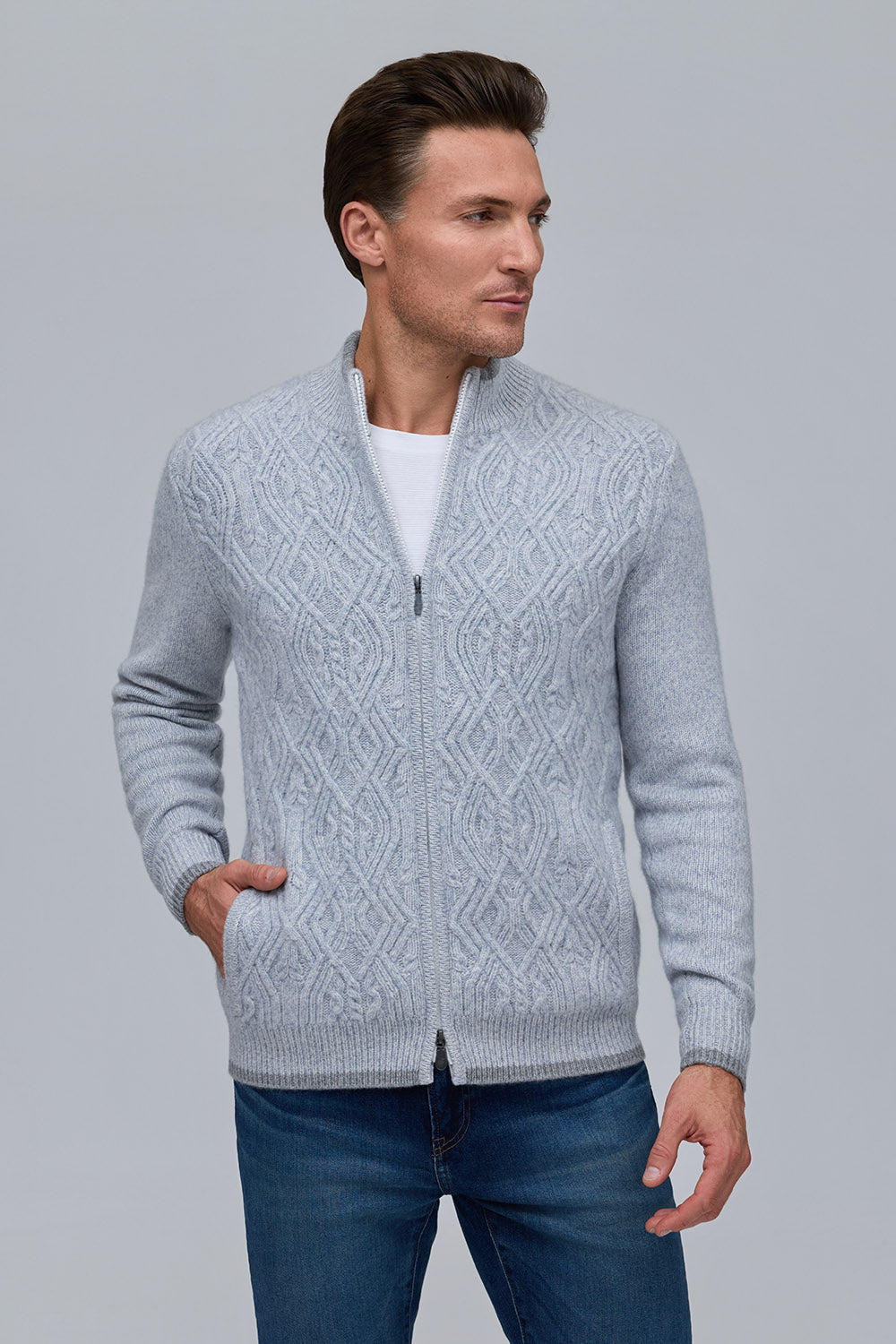 Raffi Italian LS Mouline Cardigan Jacket