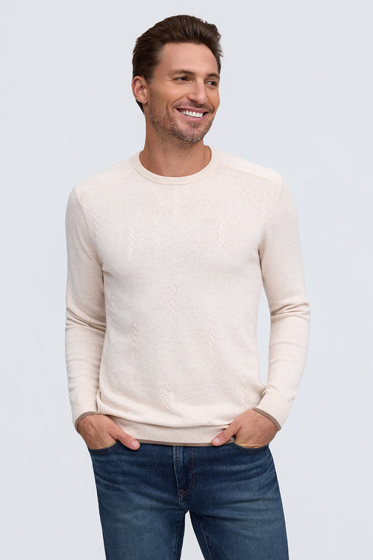 Raffi 'The Reeve' Italian Cotton Cable Knit Sweater