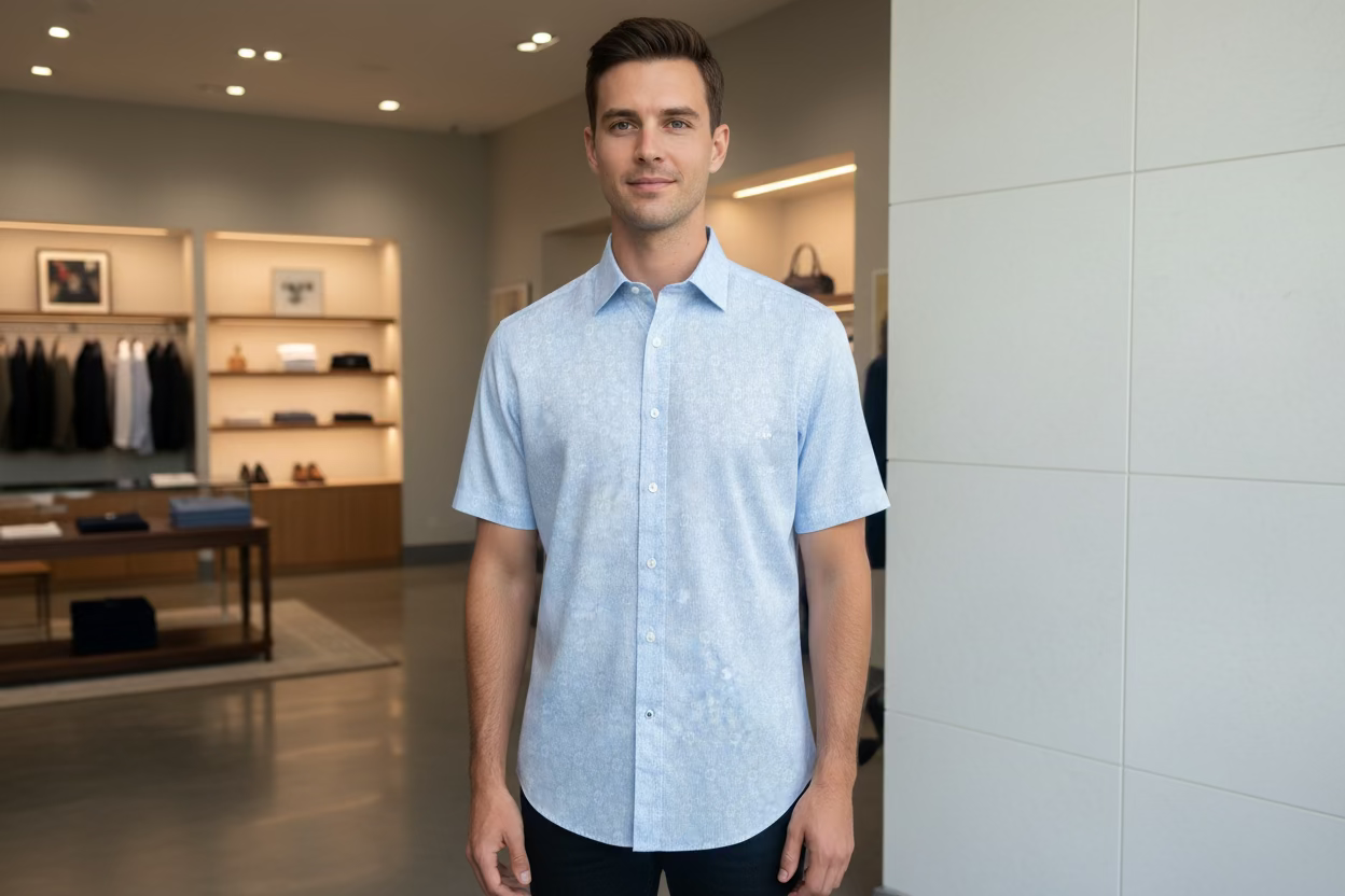 David Donahue Short Sleeve Button Down Shirts