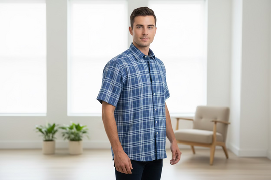 David Donahue Short Sleeve Button Down Shirts