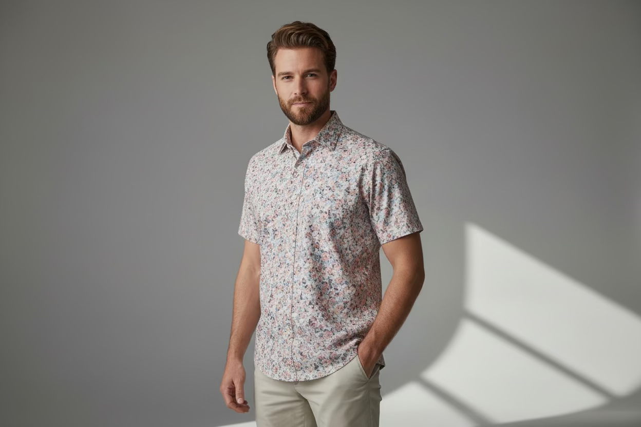 David Donahue Short Sleeve Button Down Shirts