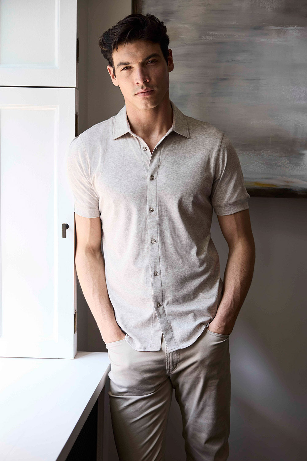 Raffi Linden Core SS Full Button Polo