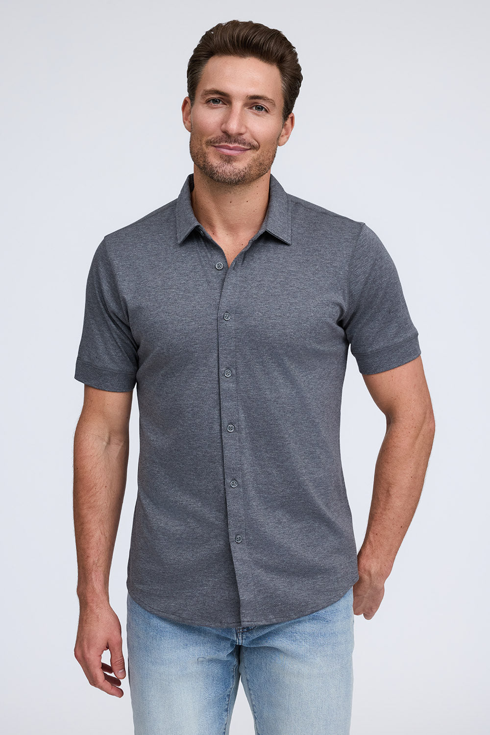 Raffi Linden Core SS Full Button Polo