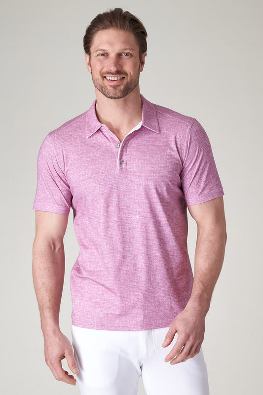 Raffi Wesley Aqua Cotton 2-Button Polo