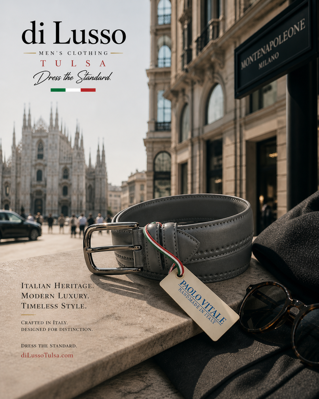 Paolo Vitale Handcrafted Brogue Belts Cut to Order