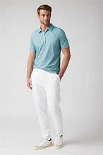 Raffi Wesley Aqua Cotton 2-Button Polo