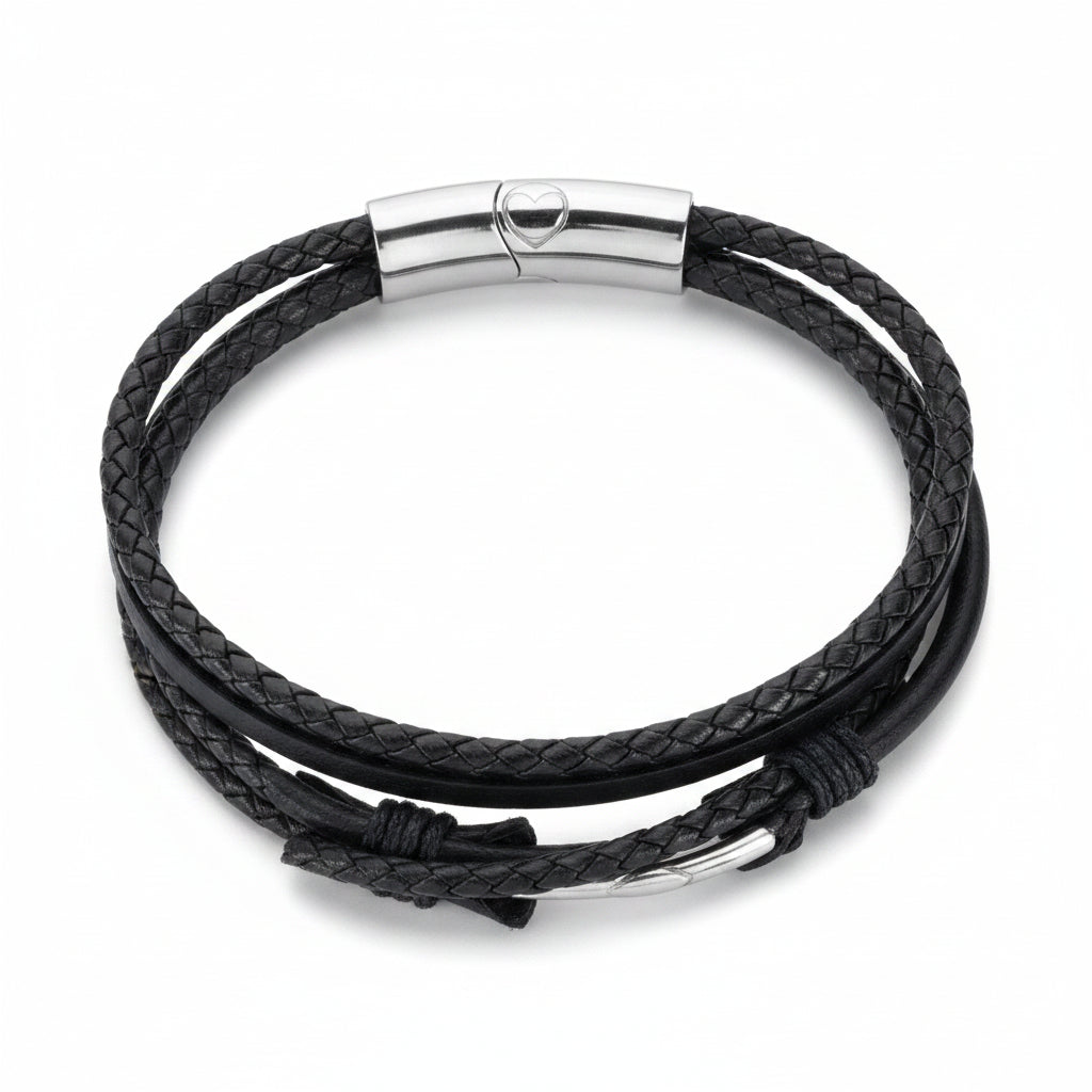 Trafalgar Leather & Silver Bracelet Collection