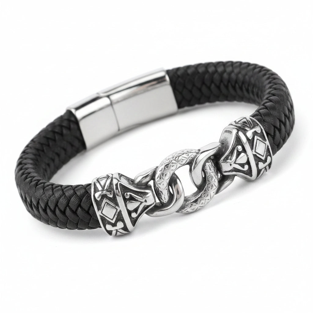Trafalgar Leather & Silver Bracelet Collection
