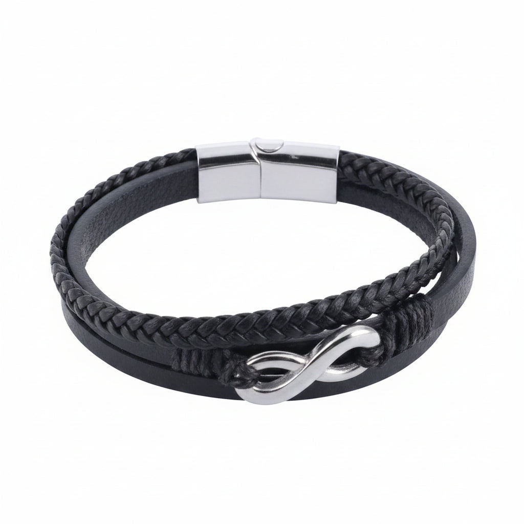 Trafalgar Leather & Silver Bracelet Collection
