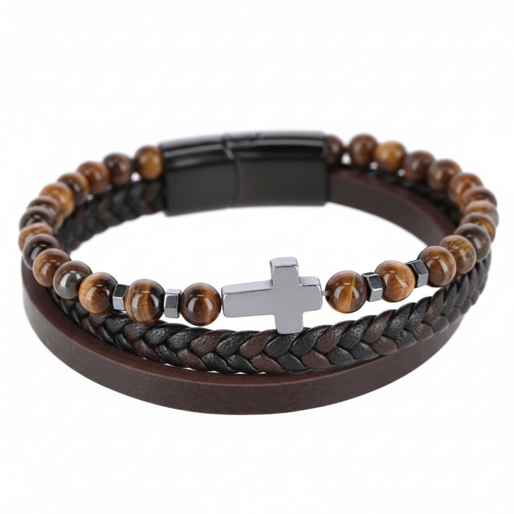Trafalgar Leather & Silver Bracelet Collection